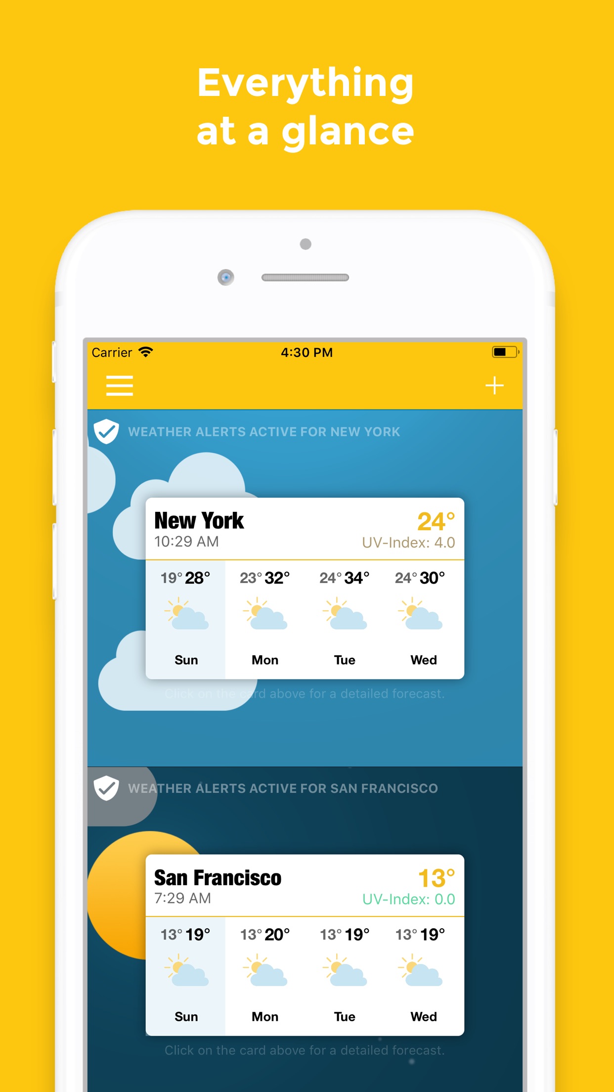 Screenshot do app WeatherWheel: Alerts, Forecast