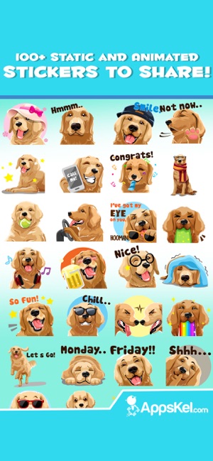 Golden Retriever Dog Emoji(圖4)-速報App