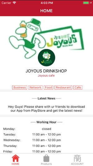 Joyous Drinkshop(圖1)-速報App