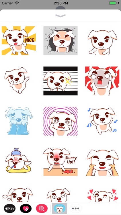 Excited Dog Animated Stickers