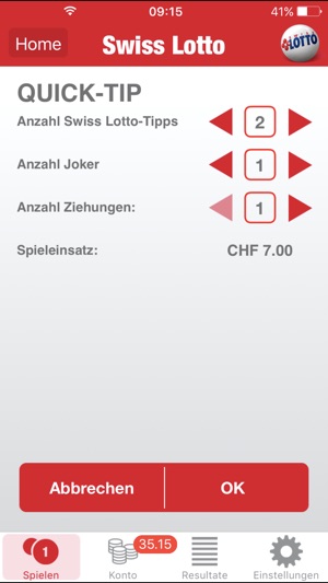 Swiss Lotto Im App Store