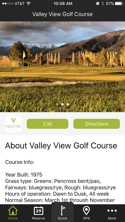 Valley View Golf Course - GPS and Scorecard