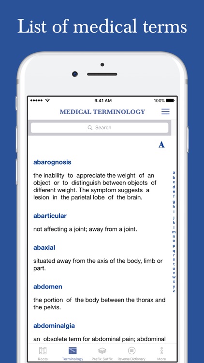 Medical Roots Dictionary
