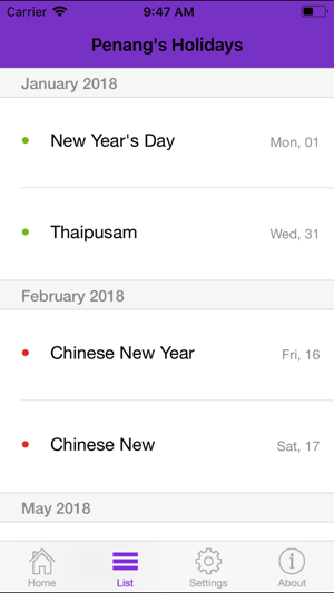 Malaysia Public Holidays(圖2)-速報App