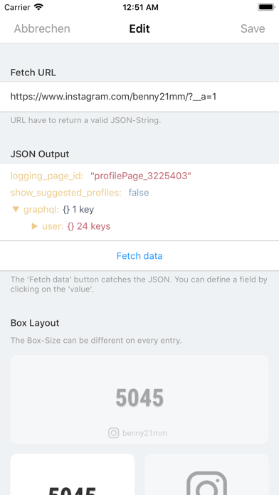 Dashboard (of JSON Requests) screenshot 4