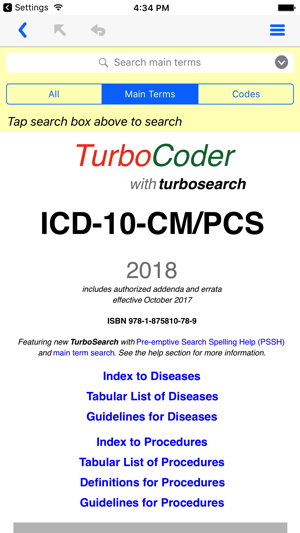 ICD-10-CM/PCS TurboCoder, 2018.(圖1)-速報App