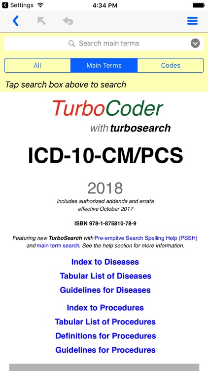 ICD-10-CM/PCS TurboCoder, 2018.