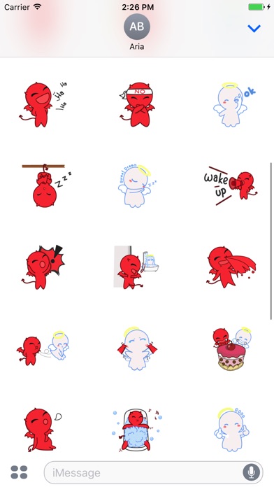 Devil And Angel Love Sticker screenshot 2