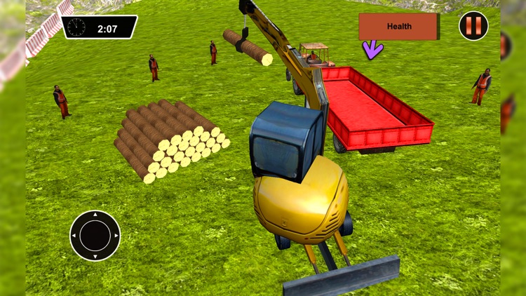 Log Transporter Tractor - 3D Crane Driver