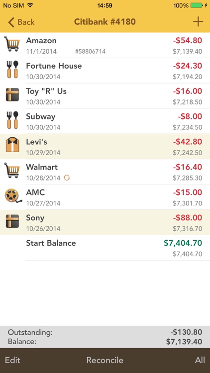 Checkbook - Account Tracker