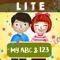 MyABC & 123 Lite is a great learning app for preschoolers and kindergartners to learn about alphabets and numbers