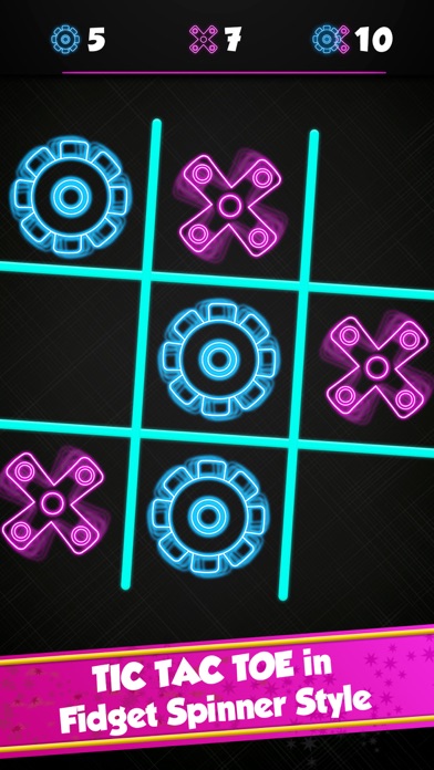 Tic Tac Toe Glow - Fidget Spin screenshot 2