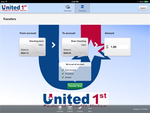 United 1st MobileMoney for iPad screenshot 4