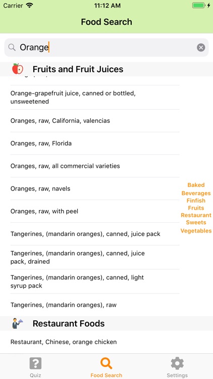 Calorie Quiz