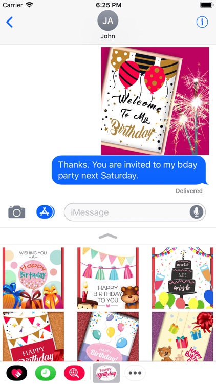 Happy Birthday Card Stickers screenshot-3