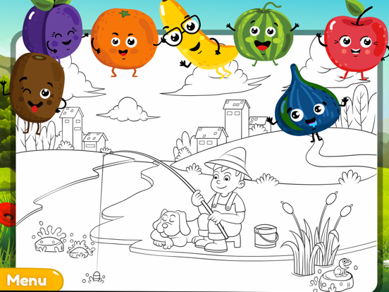 ✅2020 my colouring book  fun fruit sketch pad game