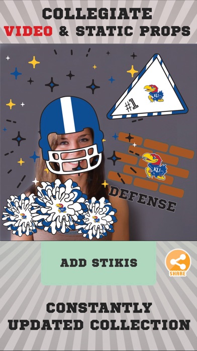 Kansas JayHawks Animated Selfie Stickers screenshot 2