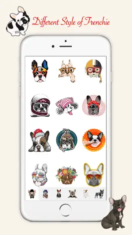Game screenshot French Bulldog Emoji Stickers apk