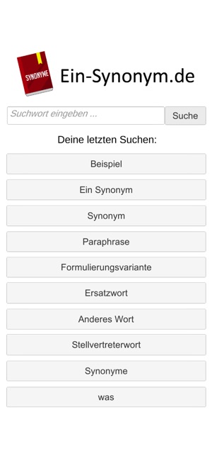 Ein-Synonym.de - Wörterbuch