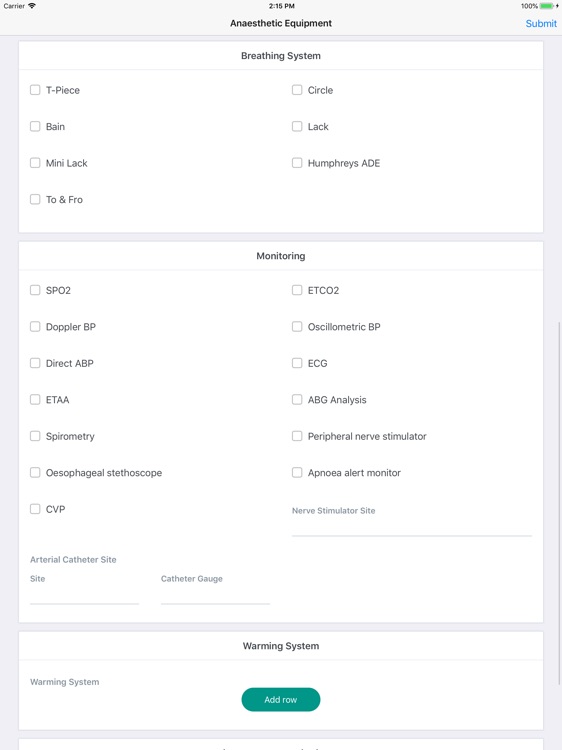 VETNAPP anaesthetic chart screenshot-5