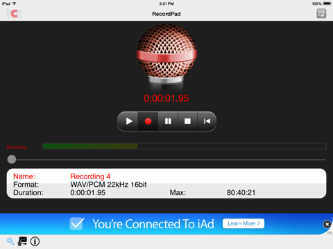 RecordPad Sound Recorder - náhled