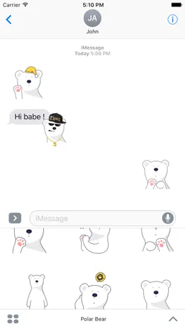 Game screenshot Polar Bear Animated Stickers hack