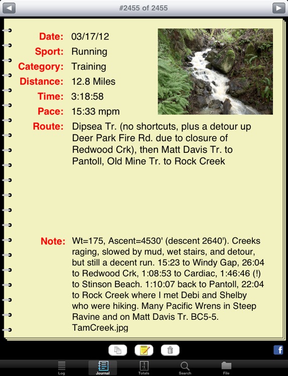 Athlete's Diary for iPad