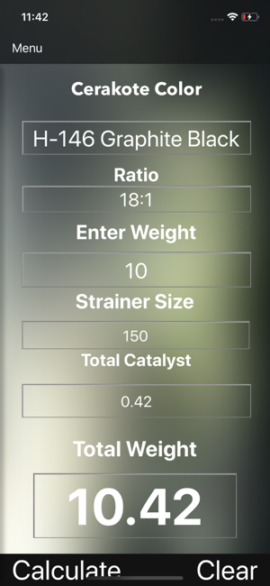 Cerakote Calculator