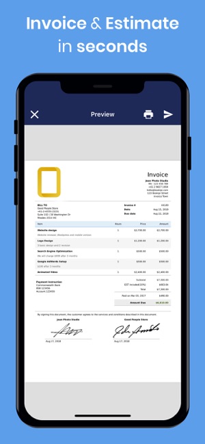 Simple Invoice Template Maker(圖1)-速報App