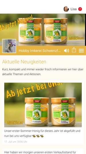 Hobby Imkerei Schwenzfeier