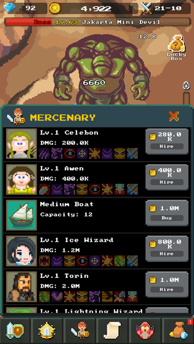 Idle Ship Heroes-clicker game screenshot 2