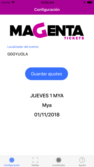 Magenta Tickets - Validar