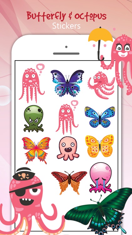 Butterfly & Octopus Stickers