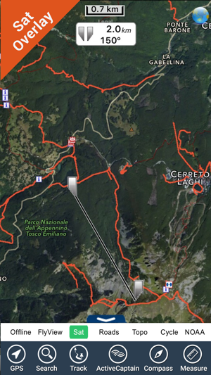 Appennino Tosco-Emiliano NP GPS Map Navi