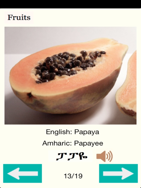 Amharic Words for Food Audio screenshot-3