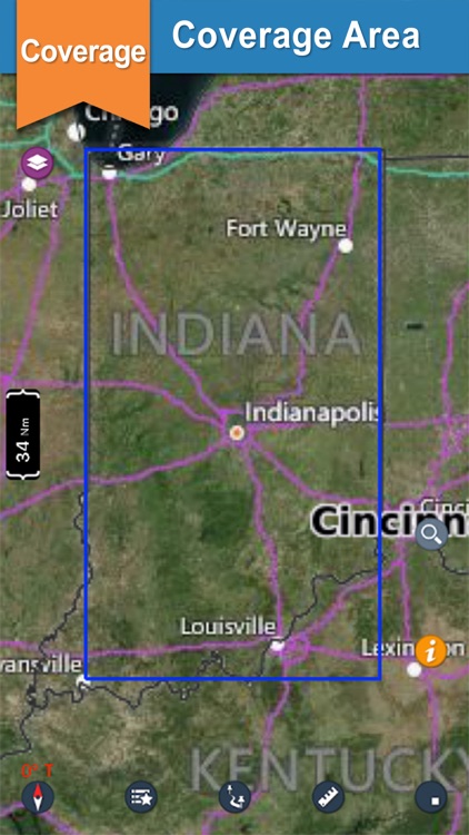 Indiana Lakes gps offline nautical map for boaters