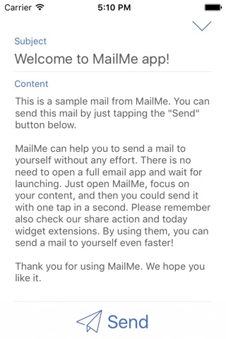 Mail Me - A mail to yourself screenshot 3