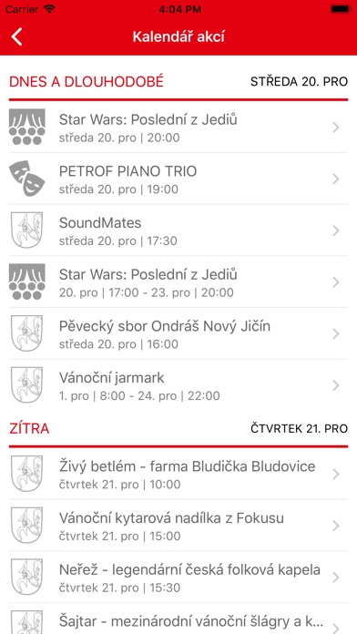 Nový Jičín v mobilu screenshot 2