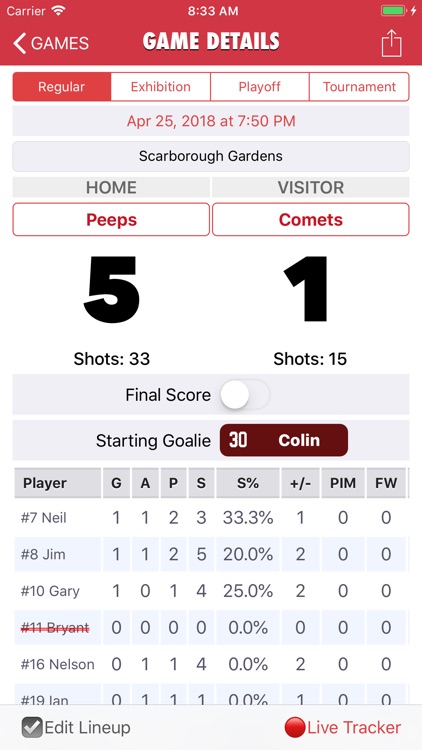 Goaliath Hockey Stats Tracker screenshot-6