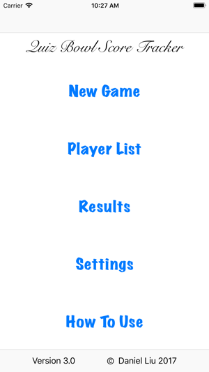 Quiz Bowl Score Tracker