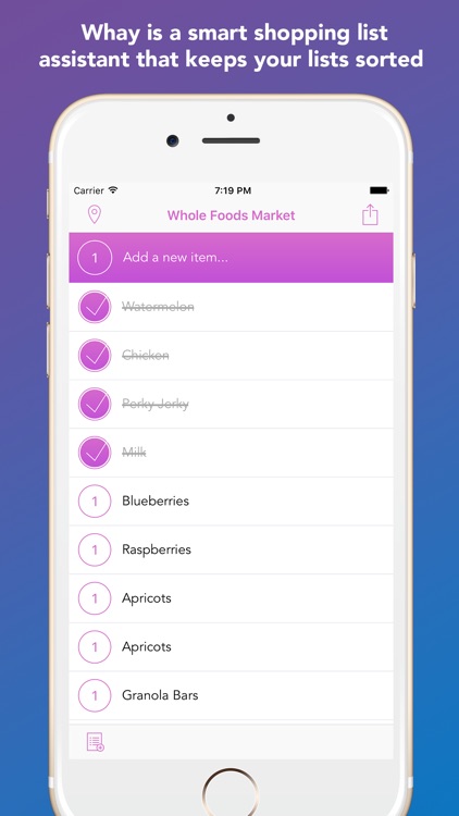 Whay: Shopping List Assistant