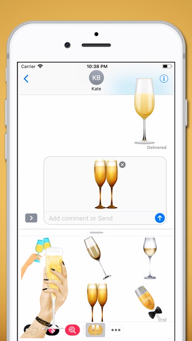 Champagne Sparkling Sticker screenshot 2