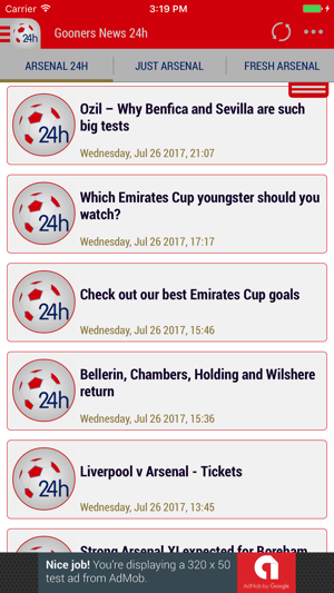 24h News for Arsenal