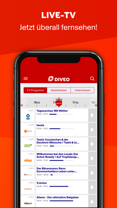 Diveo TV-App screenshot 3