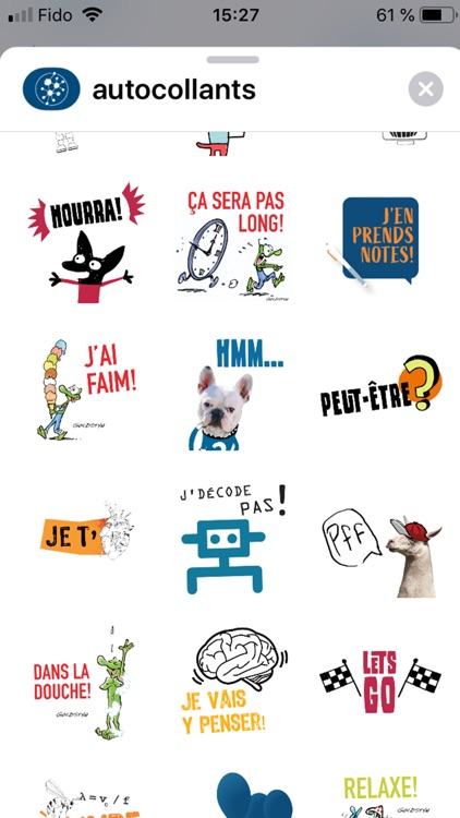 Autocollants de messagerie
