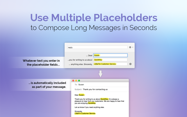 ‎QuickKey–Email & Text Expander Screenshot