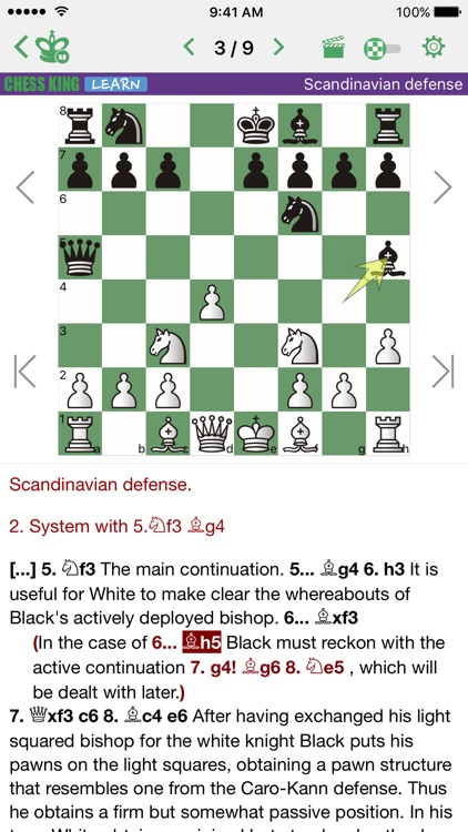 Chess. Scandinavian Defense