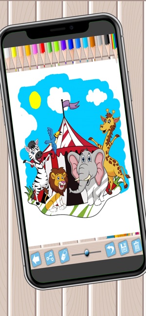 Circus coloring book to paint