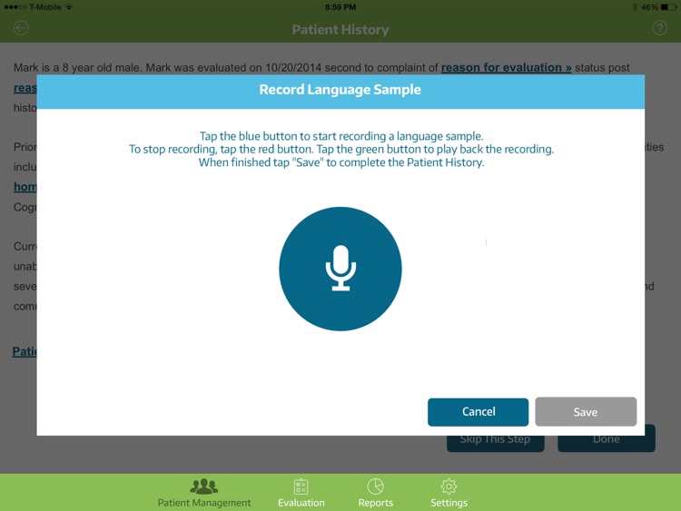 Case Comprehensive Adult Speech Language Eval