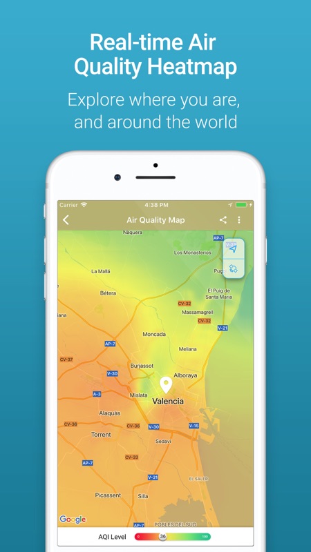 Breezometer air quality map